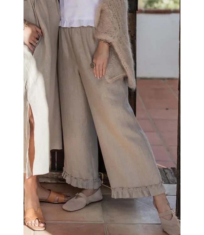 Linnen broek Avignon - Naturel