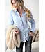 Boyfriend linnen blouse - Blauw