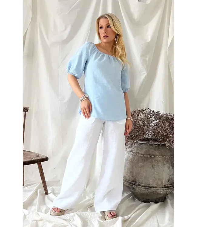 Carpenter linnen broek - Wit