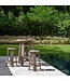 Barkruk Alex - teak natural grey -Ø34 X H65 CM