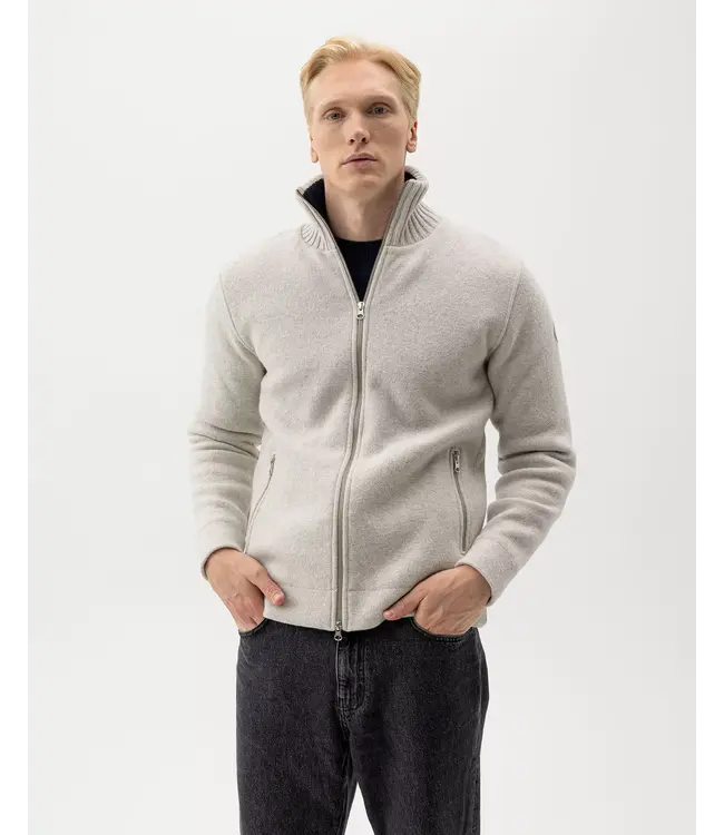 Mans Zip WP - Light Grey melange