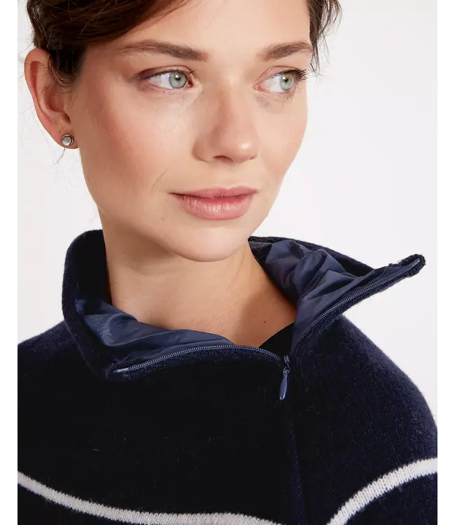 Holebrook Martina windproof trui - Navy / Off White