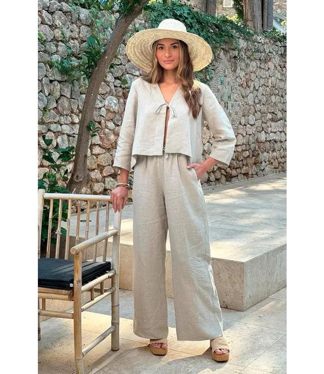 Mallorca  linnen broek - Natural