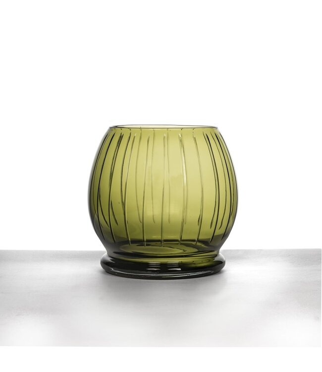 Vase Viviane (Olive Glass) - Ø30 x H28 cm