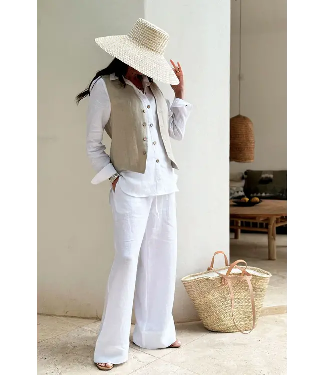 Jess linnen gilet - Natural