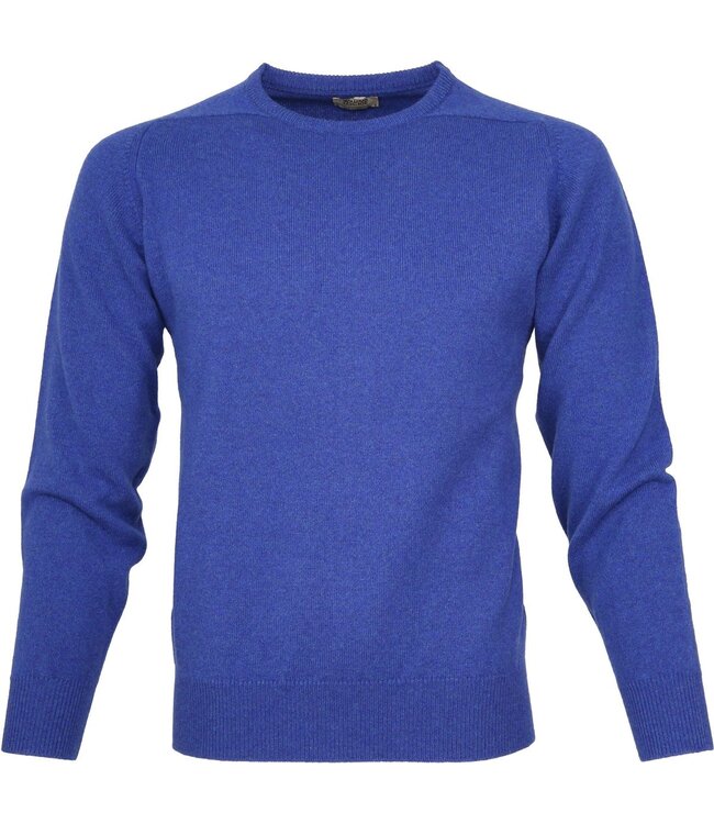 Trui lamswol - Ronde hals - DutchFit - Persian Blue