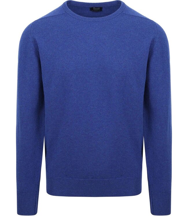 Trui lamswol - Ronde hals - DutchFit - Persian Blue