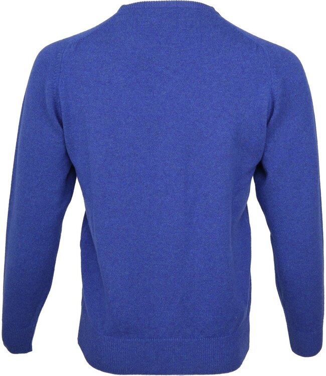 Trui lamswol - Ronde hals - DutchFit - Persian Blue