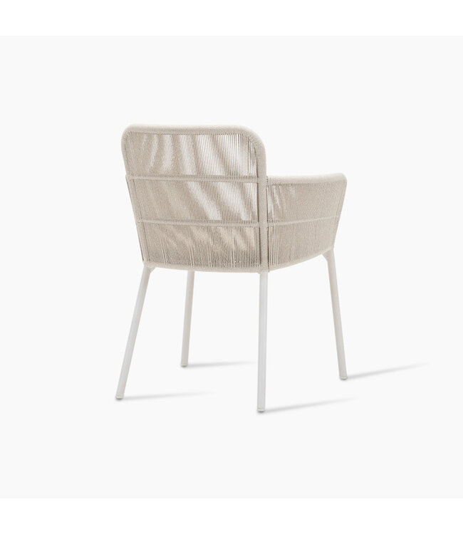 Akari dining chair - Dune White/Flax Rope