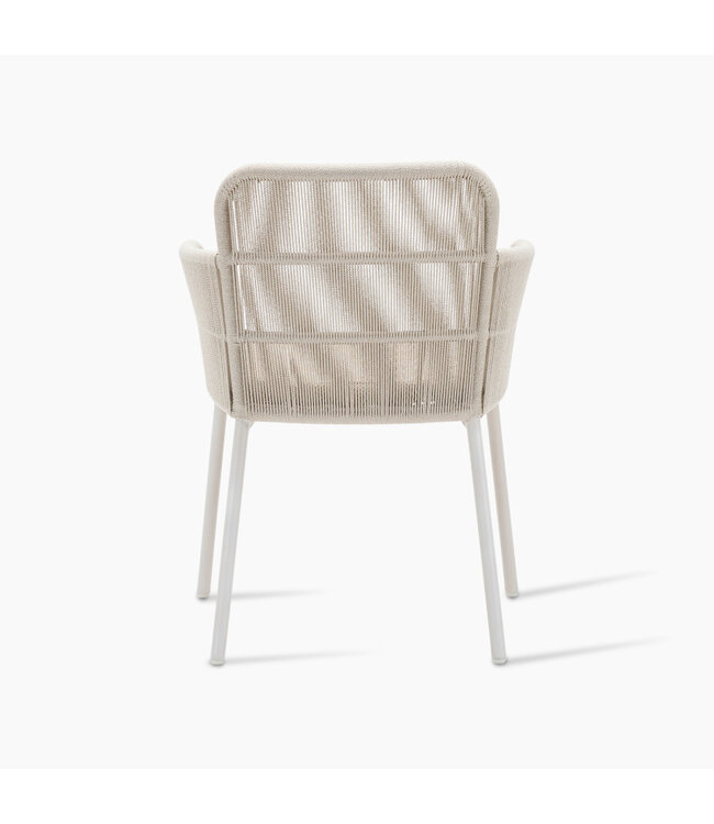 Akari dining chair - Dune White/Flax Rope