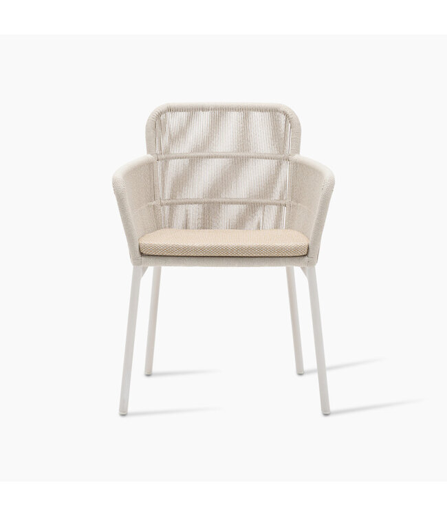 Akari dining chair - Dune White/Flax Rope