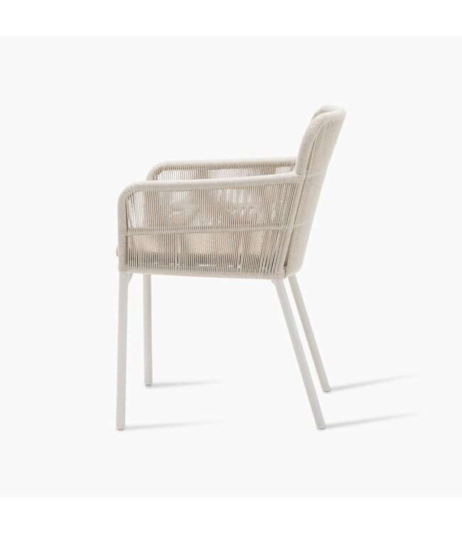 Akari dining chair - Dune White/Flax Rope
