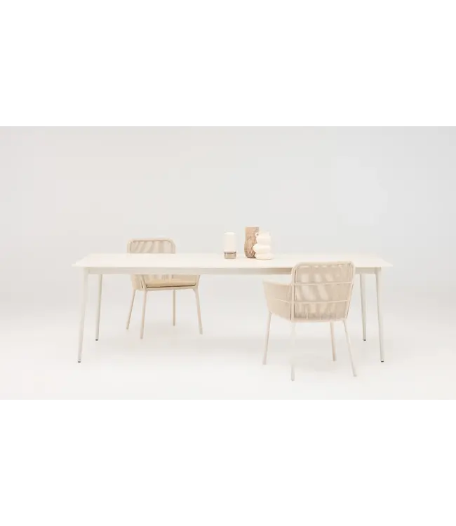 Akari dining chair - Dune White/Flax Rope