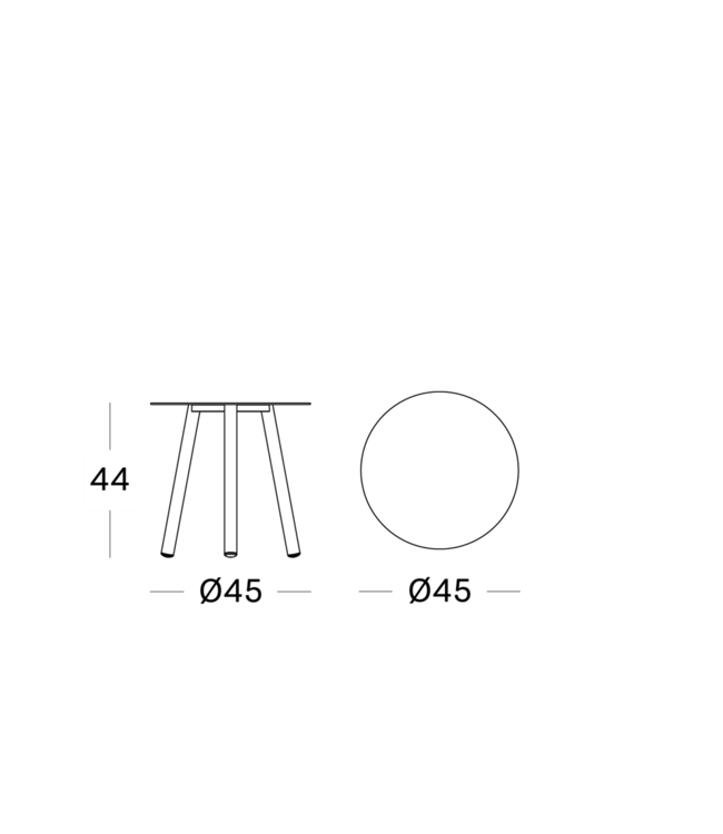 Lilo side table - Dune White - Ø45CM