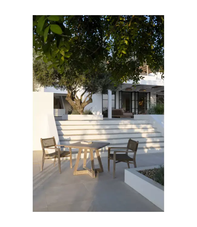 Bistro tafel Dennis - Teak Natural Grey