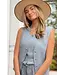 Jess linen vest - Smokey Blue
