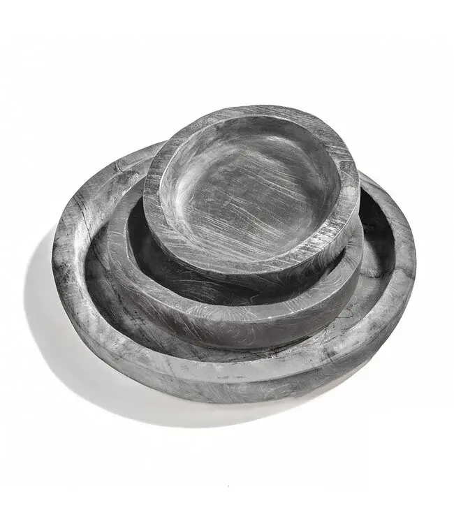 Low Round Bowl - Small- Teak Fumé