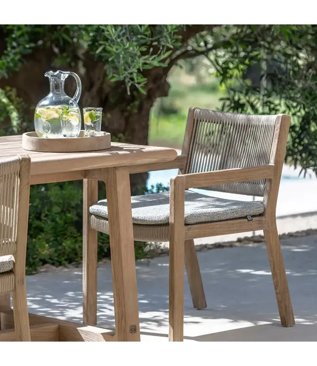 Armchair Mario - Teak Natural Grey/Rope