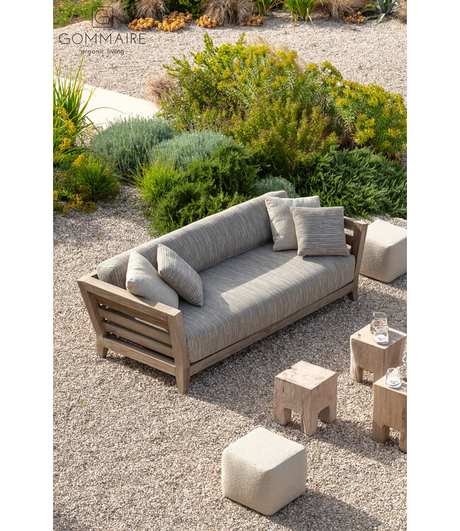 Sofa Mia 3-seater - Teak Natural Grey - Outdoor