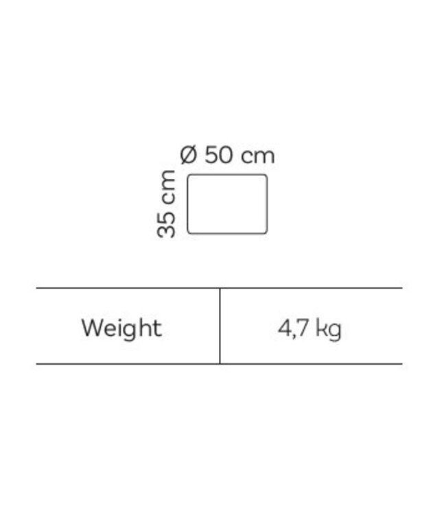Dotty ronde poef - Wit - Ø50cm