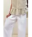 Mallorca linnen broek - White