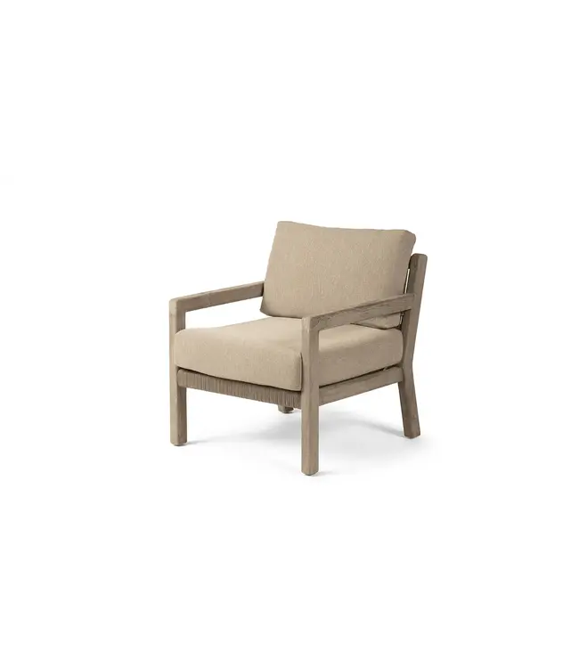 Mario 1-seater - Teak Natural Grey / Rope