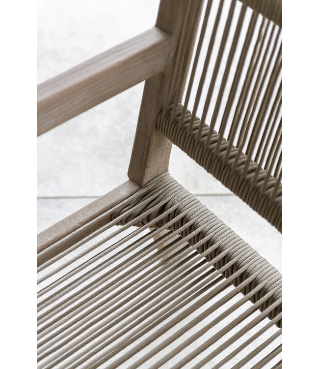 Mario 2-seater - Teak Natural Grey / Rope