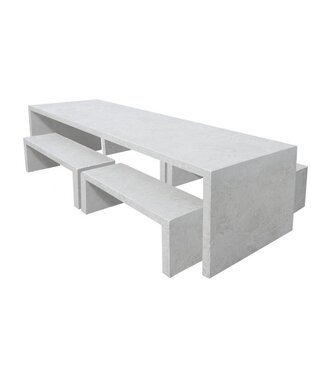 Net-Echt van Beton Bench Brutus Lite 125x40x45 cm