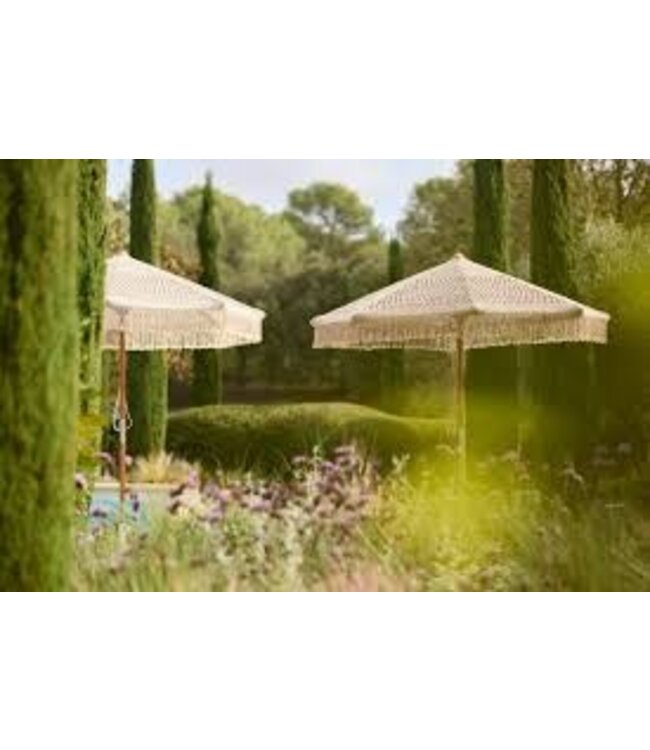 Macramé Parasol - Sand Teak - Ø250