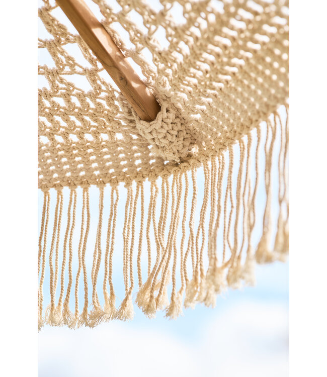 Macramé Parasol - Sand Teak - Ø250