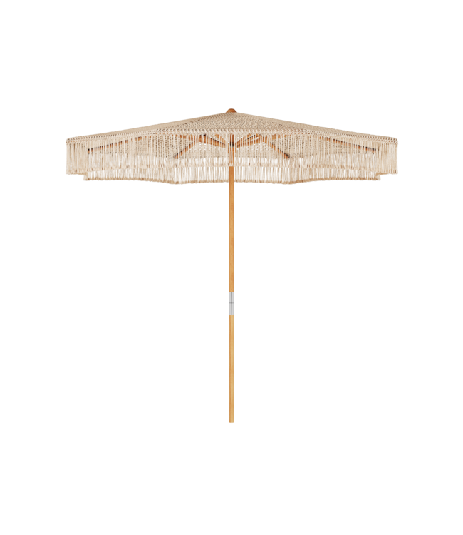 Macramé Parasol - Sand Teak - Ø250