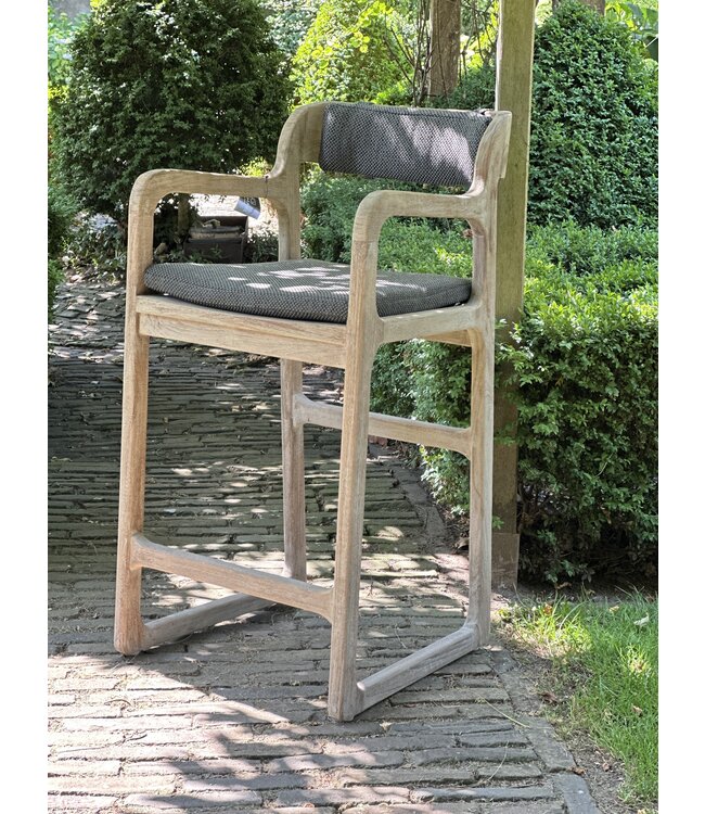 Barstoel Sally - teak natural grey - outdoor