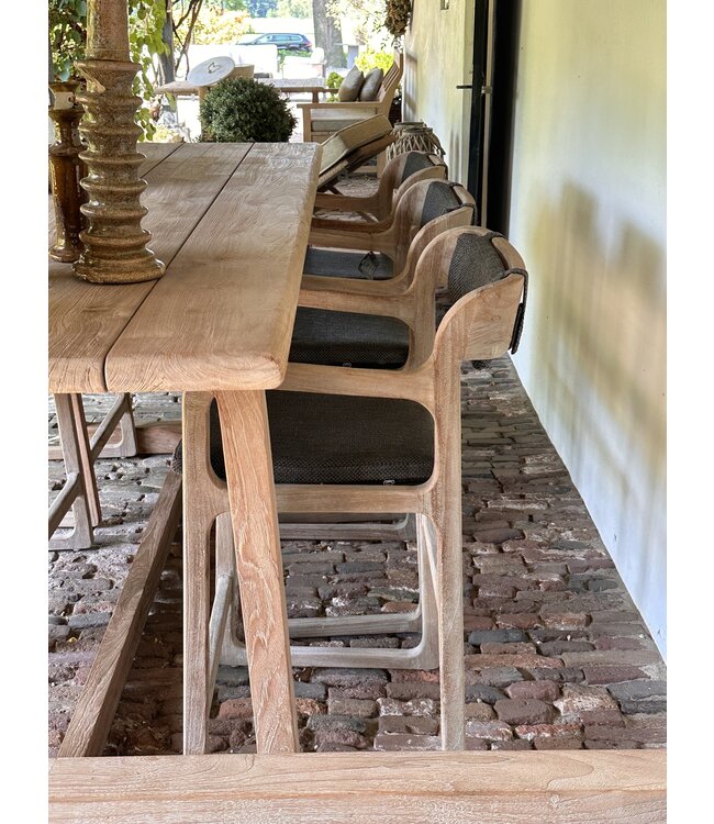Barstoel Sally - teak natural grey - outdoor