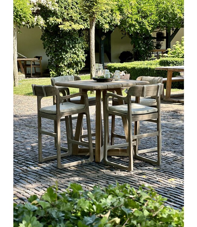 Barstoel Sally - teak natural grey - outdoor