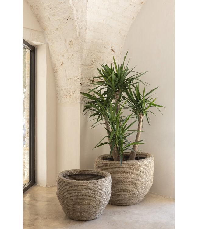 Basket Java Large - Mendong Natural Jute