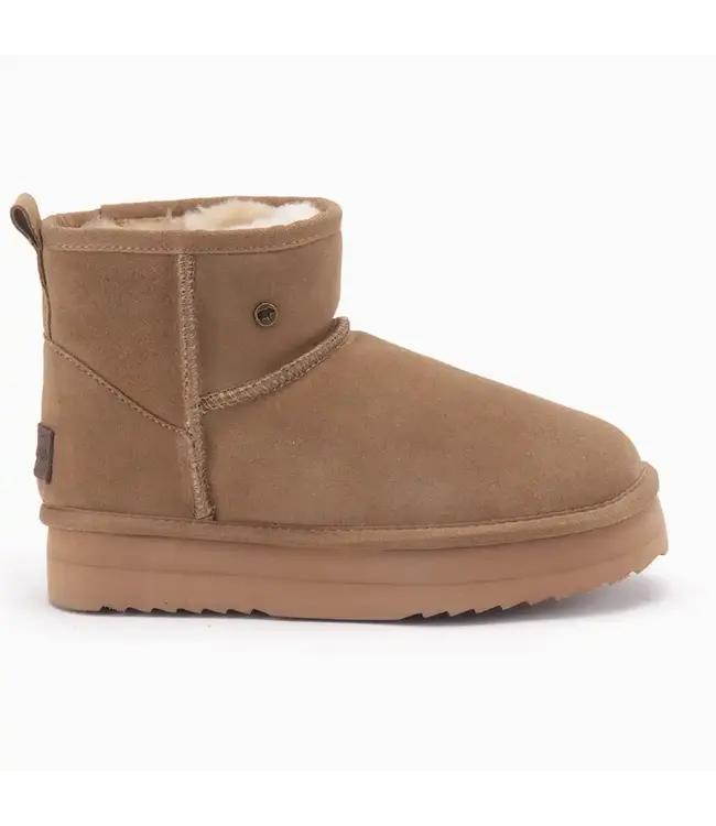 Warmbat Wallaby - Dames Boot - Plateau - Camel