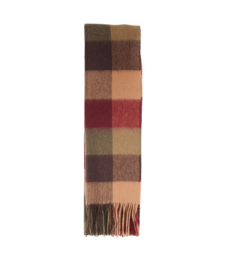 Barbour Tattersal Lamswollen sjaal  - Tawny Port