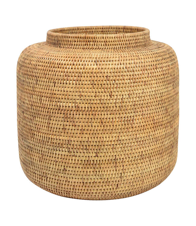 Pot Planter Burma Rattan Natural - Large: Ø44xH42 cm