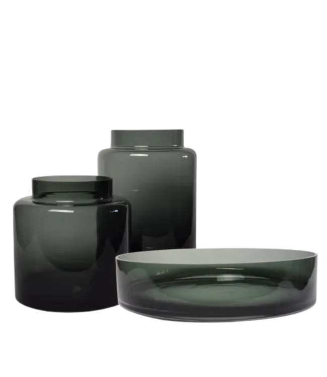 Schaal 'Straight' - Smoke Glass - Ø45XH10 cm