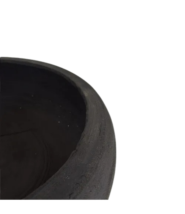 Schaal Curved - Suarhout zwart - Ø48xH15 cm