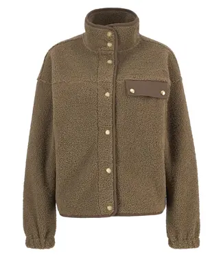 Barbour Dames fleecejas Mabel - Military Brown