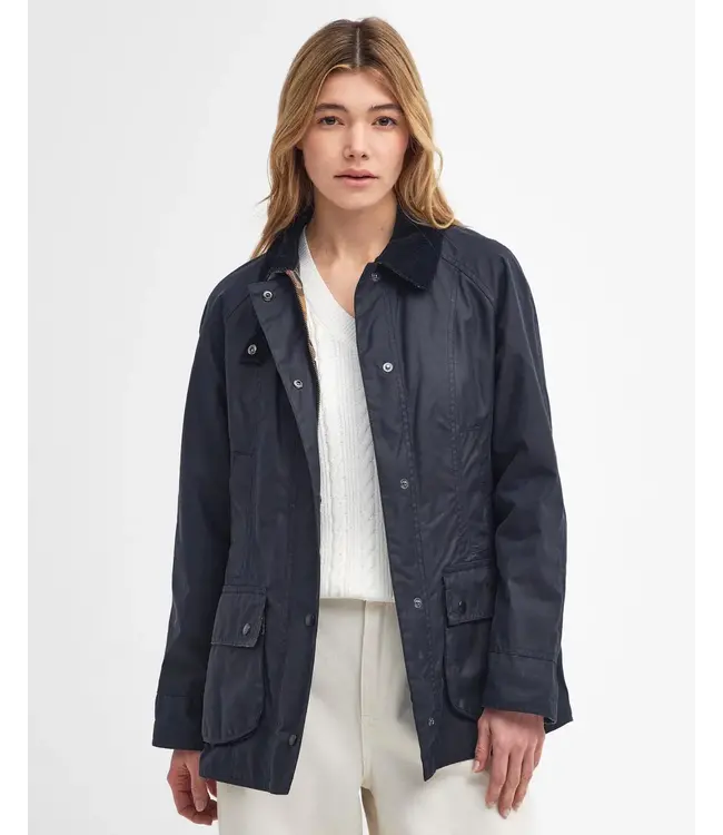 Barbour Beadnell dames waterdichte waxjas - Navy