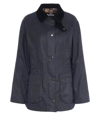 Barbour Dames Waxjas Beadnell - Navy