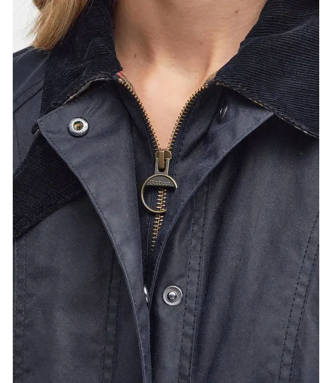 Barbour Beadnell dames waterdichte waxjas - Navy