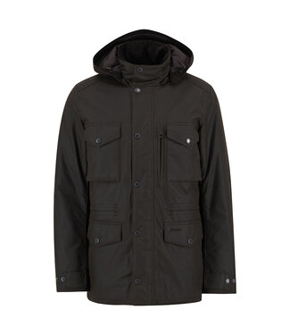 Barbour Heren Waxjas Winter Sapper - Dark Brown/Midnight