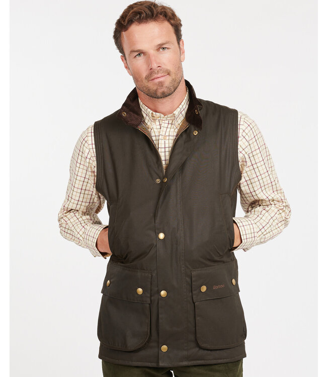 Heren wax bodywarmer Westmorland - Olive