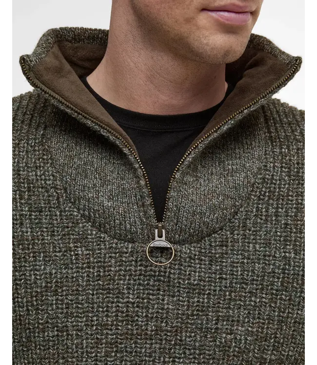 Barbour New Tyne Half Zip Jumper herentrui- Derby Tweed