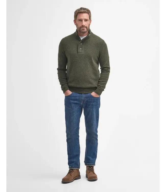 Barbour Essential Half Zip herentrui jumper - Seaweed