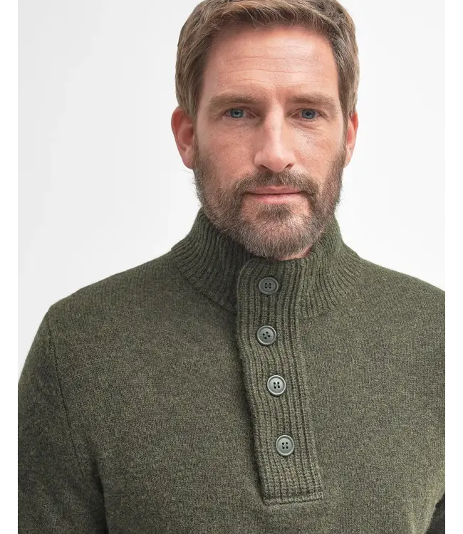 Barbour Essential Half Zip herentrui jumper - Seaweed