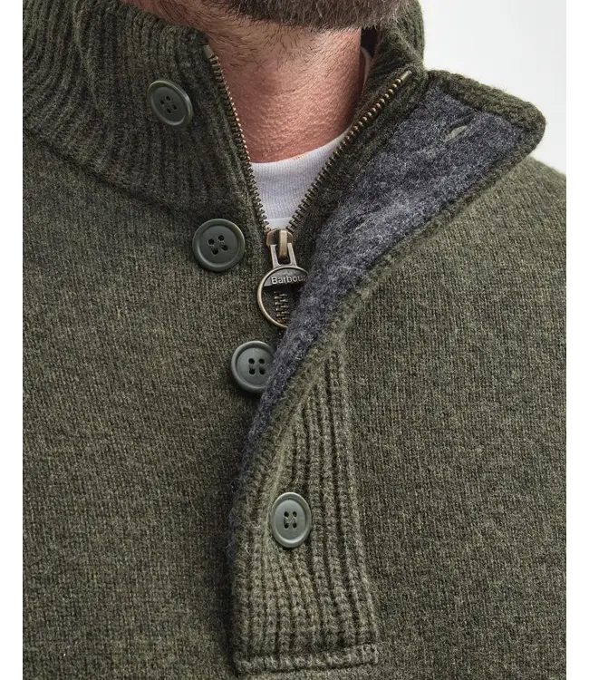 Barbour Essential Half Zip herentrui jumper - Seaweed